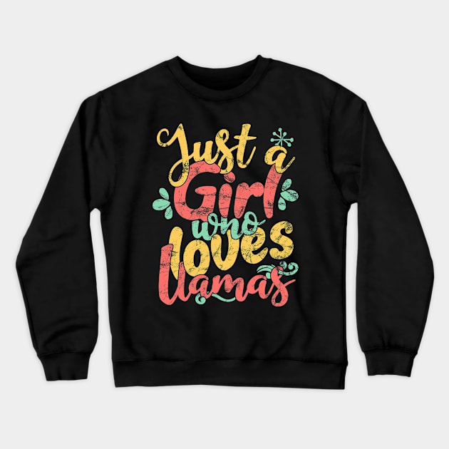 Just A Girl Who Loves Llamas - Alpaca Llama Gift product Crewneck Sweatshirt by theodoros20